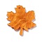 Acrylic Pendants, Leaf Charms, Orange, 26.5x25x2.5mm, Hole: 1.6mm