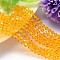 K9 Glass, Faceted Imitation Austrian Crystal Bead Strands, Grade AAA, Bicone, Orange, 6x6mm, Hole: 0.7~0.9mm, about 68pcs/strand, 15.7 inch