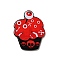 Halloween Printed Acrylic Pendants, Cake Pattern, 37.5x29x2mm, Hole: 1.8mm