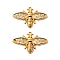 304 Stainless Steel Rhinestone Pendants, Insect, Golden, Crystal, 18x28x3mm, Hole: 1.4mm