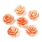 Synthetic Coral Dyed Carved Beads, Flower, Dark Salmon, 21x12mm, Hole: 1.4mm