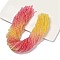 Transparent Painted Glass Beads Strands, Faceted, Rondelle, Red, 3.4x2.6mm, Hole: 0.5mm, about 135~140pcs/strand, 32~34cm
