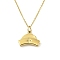 Ion Plating(IP) 304 Stainless Steel Pendant Necklaces for Women, Nurse Hat, Real 18K Gold Plated, 18.23 inch(46.3cm)