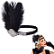 Feather Hair Bands, for Women Girls, Black, 16.5~205x255mm