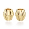 Brass Spacer Beads, Long-Lasting Plated, Bicone, Real 18K Gold Plated, 4x4mm, Hole: 2mm