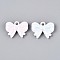 UV Plating Opaque Acrylic Pendants, Bowknot, White, 22x29x7mm, Hole: 3.2mm