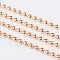 Iron Ball Bead Chains, Soldered, with Spool, Golden, 1.5mm, about 328.08 Feet(100m)/roll