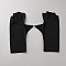 Polyester Fingerless Gloves, Sun Protection Gloves, Black, 213x128x2mm