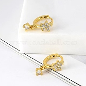Серебряные серьги с фианитами в форме цветка сливы s925 IM8168-1