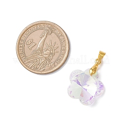 Цвет AB покрытием стеклянные подвески&nbsp;PALLOY-JF04596-01