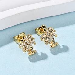 Серьги-гвоздики из циркония&nbsp;LS-EJEW-D328-04G-05