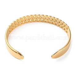 Браслеты-манжеты из нержавеющей стали 304 в форме панцирных цепей&nbsp;BJEW-F457-21G