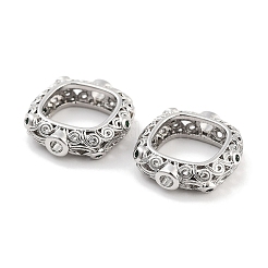 Латунные бусины-проставки из зеленого микропаве с кубическим цирконом&nbsp;KK-P271-21P