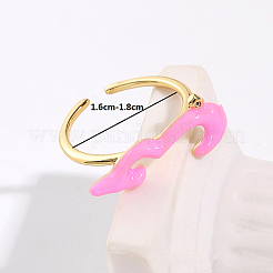 Открытые манжеты из латуни с микропаве из настоящей 18-каратной позолоченной латуни в форме облака с кубическим цирконием&nbsp;KX3532-1