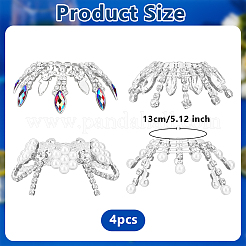 4 шт. стеклянные стразы цепочки для чашек подвески для бокалов вина&nbsp;HJEW-OC00241