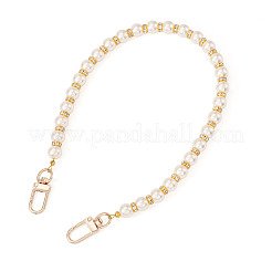 Круглые пластиковые бусины-имитаторы жемчуга цепочки-удлинители для сумок&nbsp;HJEW-TAC0082