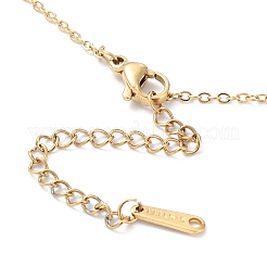 Ожерелье с подвеской в виде человека из нержавеющей стали 201 с цепочками из тросов&nbsp;NJEW-Q317-09G