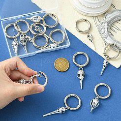 14 шт. 7 стиля подвески для обуви в виде птичьего черепа из сплава&nbsp;HJEW-CJ00037