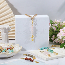 24 шт. 12 стиля подвески из сплава и натуральных и синтетических драгоценных камней&nbsp;HJEW-CA00052