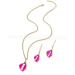 Подвески из эмалированного сплава с пластиковыми жемчужинами&nbsp;FS-WG966C8-01