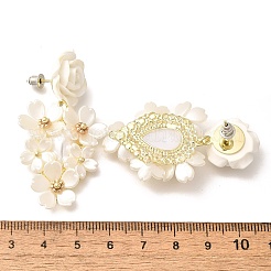 Серьги-гвоздики из сплава и 925 стерлингового серебра и акрила&nbsp;LS-EJEW-Q013-08A