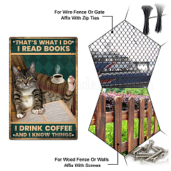 Старинный металлический оловянный знак&nbsp;AJEW-WH0189-074