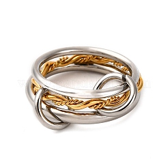 Женские кольца-кольца из нержавеющей стали 304&nbsp;RJEW-K304-01GP