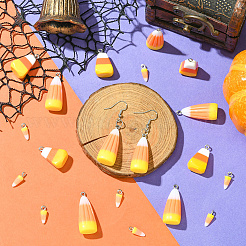 24шт 3 стиля Хэллоуин непрозрачные подвески из смолы&nbsp;RESI-SC0006-32