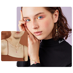 60шт 6 стильных латунных соединительных кольца&nbsp;KK-PH0002-40