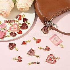 12шт 12 стиля подвеска из сплава эмали украшения&nbsp;HJEW-FS00078-03