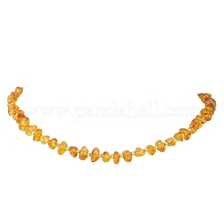 Ожерелья из натуральных янтарных бус для женщин&nbsp;NJEW-JN05862