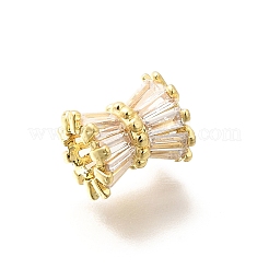 Стойка гальванопокрытие колонна латунь микропаве прозрачные кубические циркониевые бусины&nbsp;KK-Q040-12G-04