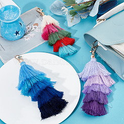 3шт 3 стиля полиэстер кисточка большие подвесные украшения&nbsp;HJEW-GO0001-16