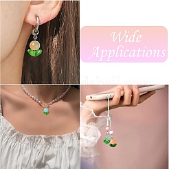 80 шт. 8-х цветные подвески из искусственного желеобразного стекла&nbsp;PALLOY-CJ00082