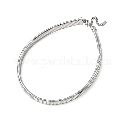 12 мм плоские цепочки-змейки из нержавеющей стали 304 для женщин&nbsp;LS-NJEW-U049-01P