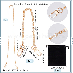 2 шт. 2 стиля латунных цепочек для кошельков&nbsp;FIND-GF0007-40
