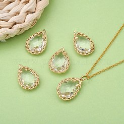 Прозрачные стеклянные подвески&nbsp;GLAA-T007-08G