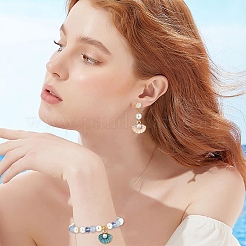 Подвески из эмали из цинкового сплава&nbsp;ENAM-YW0006-11LG-01