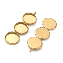 Оправы для подвесок из нержавеющей стали 304 в виде кабошонов&nbsp;STAS-K320-03A-G