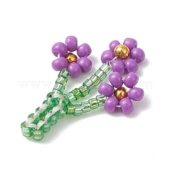 7 шт. подвески из стеклянного бисера двух цветов&nbsp;PALLOY-MZ01236