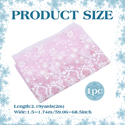 2м полиэстеровая сетчатая ткань со снежинками&nbsp;DIY-WH0622-388B