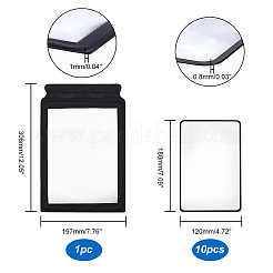 Ahademaker 11 шт. 2 стильные пластиковые портативные увеличительные линзы&nbsp;AJEW-GA0004-95