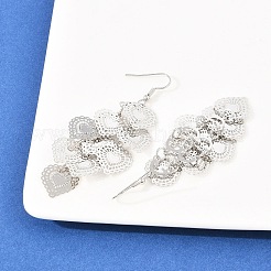 Латунь болтающийся серьги&nbsp;EJEW-B157-02A-P