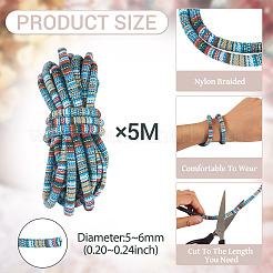 Круглые шнуры из нейлона в этническом стиле длиной 5 м&nbsp;OCOR-TA0003-21B