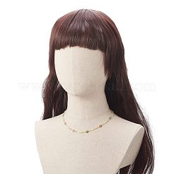 Ожерелье ручной работы из латуни с цветочным звеном для женщин&nbsp;NJEW-JN04266