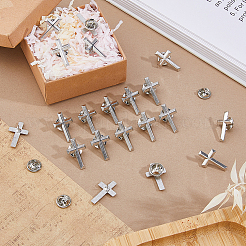 50 шт. религиозный корс сплав лацкан булавки задняя часть&nbsp;JEWB-FH0002-50P