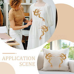 2 шт. 2 стиля полиэстеровой вышивки в форме дракона&nbsp;PATC-MA0001-36