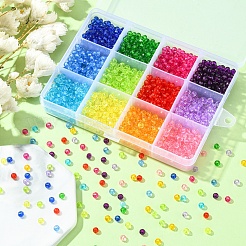 2016шт 12 цвета прозрачные акриловые бусины&nbsp;TACR-YW0001-61