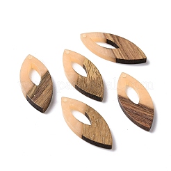 Подвески из непрозрачной смолы и ореха&nbsp;RESI-N025-047B-03