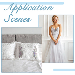 Аппликации из цветов из стекла и стразов&nbsp;PATC-WH0005-50